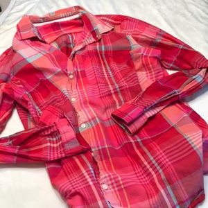 Button down plaid shirt